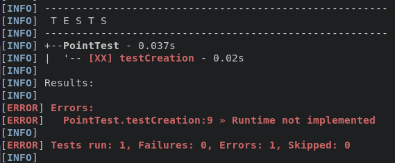 Test Failure example